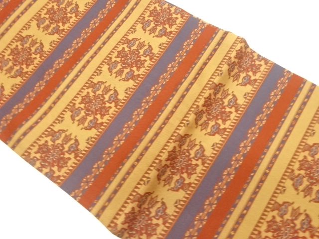 JAPANESE NAGOYA OBI / WOVEN FLOWER CREST